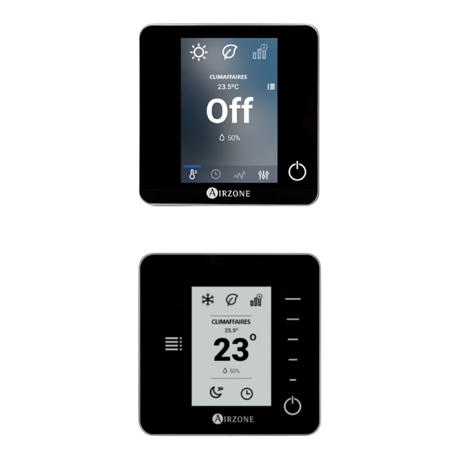 Pack 2 thermostats Airzone noir